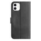 For iPhone 11 Dual-Folded S-shape Leather Phone Case(Black) - 3