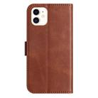 For iPhone 11 Dual-Folded S-shape Leather Phone Case(Coffee) - 3