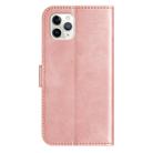 For iPhone 11 Pro Dual-Folded S-shape Leather Phone Case(Rose Gold) - 3