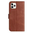 For iPhone 11 Pro Dual-Folded S-shape Leather Phone Case(Coffee) - 3