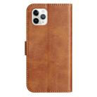 For iPhone 11 Pro Dual-Folded S-shape Leather Phone Case(Brown) - 3