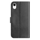 For iPhone XR Dual-Folded S-shape Leather Phone Case(Black) - 3