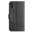 For iPhone XS Max Dual-Folded S-shape Leather Phone Case(Black) - 3
