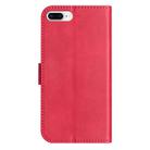 For iPhone 7 Plus / 8 Plus Dual-Folded S-shape Leather Phone Case(Rose Red) - 3