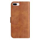 For iPhone 7 Plus / 8 Plus Dual-Folded S-shape Leather Phone Case(Brown) - 3