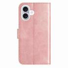 For iPhone 17 Dual-Folded S-shape Leather Phone Case(Rose Gold) - 3