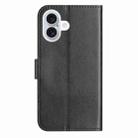 For iPhone 17 Dual-Folded S-shape Leather Phone Case(Black) - 3