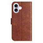 For iPhone 17 Dual-Folded S-shape Leather Phone Case(Coffee) - 3