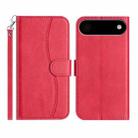 For iPhone 17 Air Dual-Folded S-shape Leather Phone Case(Rose Red) - 1