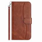 For iPhone 17 Air Dual-Folded S-shape Leather Phone Case(Coffee) - 2