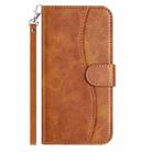 For iPhone 17 Air Dual-Folded S-shape Leather Phone Case(Brown) - 2