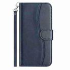 For iPhone 17 Air Dual-Folded S-shape Leather Phone Case(Navy Blue) - 2