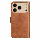 For iPhone 17 Pro Dual-Folded S-shape Leather Phone Case(Brown) - 3