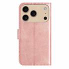 For iPhone 17 Pro Max Dual-Folded S-shape Leather Phone Case(Rose Gold) - 3