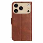 For iPhone 17 Pro Max Dual-Folded S-shape Leather Phone Case(Coffee) - 3