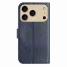 For iPhone 17 Pro Max Dual-Folded S-shape Leather Phone Case(Navy Blue) - 3