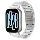 22mm Three-beads Magnetic Steel Watch Band(Silver) - 1
