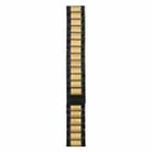 22mm Three-beads Magnetic Steel Watch Band(Black Gold) - 2