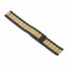22mm Three-beads Magnetic Steel Watch Band(Black Gold) - 3