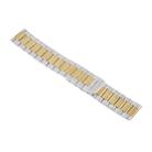22mm Three-beads Magnetic Steel Watch Band(Silver Gold) - 3