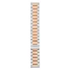 22mm Three-beads Magnetic Steel Watch Band(Silver Rose Gold) - 2