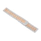 22mm Three-beads Magnetic Steel Watch Band(Silver Rose Gold) - 3