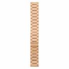 20mm Three-beads Magnetic Steel Watch Band(Rose Gold) - 2