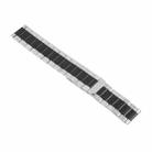 20mm Three-beads Magnetic Steel Watch Band(Silver Black) - 3