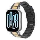 20mm Three-beads Magnetic Steel Watch Band(Black Gold) - 1