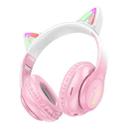 hoco W42 Cat Ear Head Mounted Bluetooth Earphone(Cherry Blossom Pink) - 1