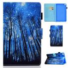 For Samsung Galaxy Tab A7 10.4 2020 T500 Horizontal TPU Painted Flat Leather Case Anti-skid Strip with Pen Cover & Card Slot & Holder(Forest) - 1