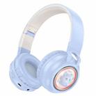 hoco W50 Cute Fun Head-mounted Bluetooth Earphone(Blue) - 1