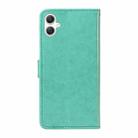 For Samsung Galaxy A06 5G / 4G Cat and Bee Embossed Flip Leather Phone Case(Green) - 3