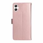 For Samsung Galaxy A06 5G / 4G Cat and Bee Embossed Flip Leather Phone Case(Rose Gold) - 3