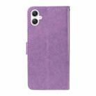 For Samsung Galaxy A06 5G / 4G Cat and Bee Embossed Flip Leather Phone Case(Purple) - 3