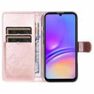 For Samsung Galaxy A07 5G Cat and Bee Embossed Flip Leather Phone Case(Rose Gold) - 3