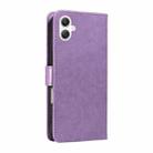 For Samsung Galaxy A07 5G Cat and Bee Embossed Flip Leather Phone Case(Purple) - 3