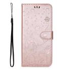 For Samsung Galaxy A36 5G / M56 5G Cat and Bee Embossed Flip Leather Phone Case(Rose Gold) - 2