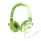 hoco W61 Voice Children Head-mounted Wired Earphone(Emerald Green) - 1
