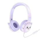 hoco W61 Voice Children Head-mounted Wired Earphone(Fantasy Purple) - 1