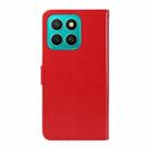 For Honor X8c 4G Global Cat and Bee Embossed Flip Leather Phone Case(Red) - 3