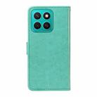 For Honor X8c 4G Global Cat and Bee Embossed Flip Leather Phone Case(Green) - 3