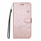 For Honor X8c 4G Global Cat and Bee Embossed Flip Leather Phone Case(Rose Gold) - 2