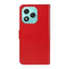 For Honor 400 Lite Cat and Bee Embossed Flip Leather Phone Case(Red) - 3