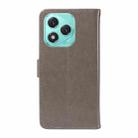 For Honor 400 Lite Cat and Bee Embossed Flip Leather Phone Case(Grey) - 3