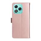 For Honor 400 Lite Cat and Bee Embossed Flip Leather Phone Case(Rose Gold) - 3