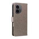 For Honor 400 Global 156.5mm Cat and Bee Embossed Flip Leather Phone Case(Grey) - 3