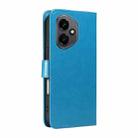 For Honor 400 Global 156.5mm Cat and Bee Embossed Flip Leather Phone Case(Blue) - 3