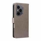 For Honor 400 Pro Global 160.8mm Cat and Bee Embossed Flip Leather Phone Case(Grey) - 3