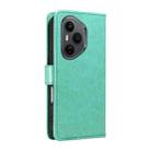 For Honor 400 Pro Global 160.8mm Cat and Bee Embossed Flip Leather Phone Case(Green) - 3